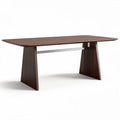 Table rectangulaire en bois marron avec base en métal 160 x 80 x 75cm