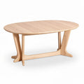 Table ovale en bois clair pour salle à manger 150 x 90 x 75cm